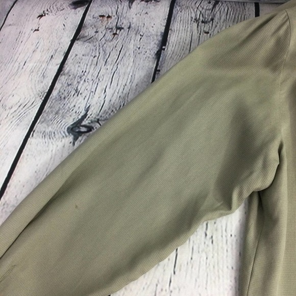 Annie Alexander Silk Work Clothes Mock Collar Long Sleeve Button Down Shirt L - Picture 11 of 14